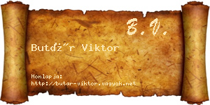 Butár Viktor névjegykártya